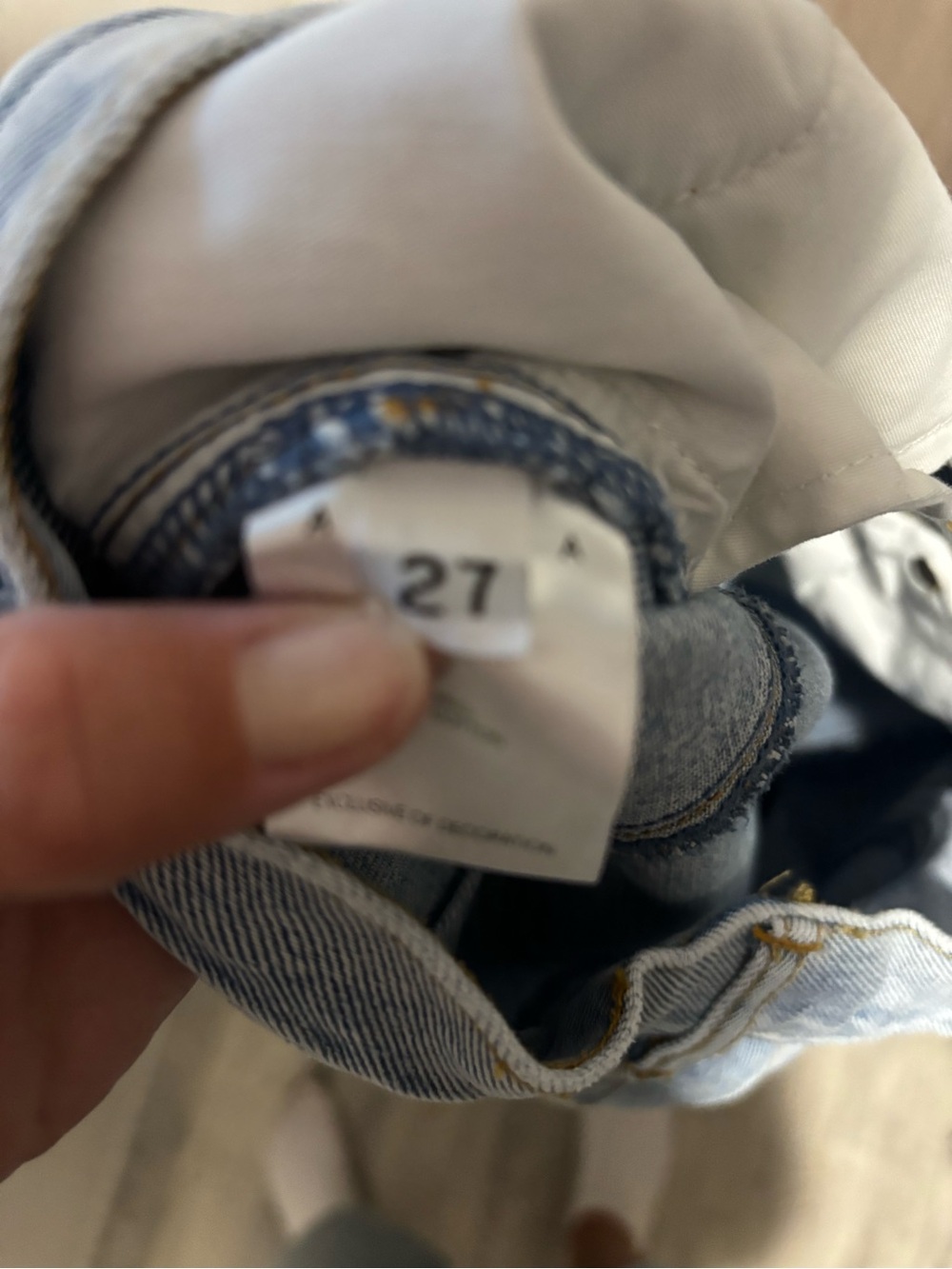 AREA Light Wash High‑Rise Jeans with Embellished Cutouts - Picture 5 of 5